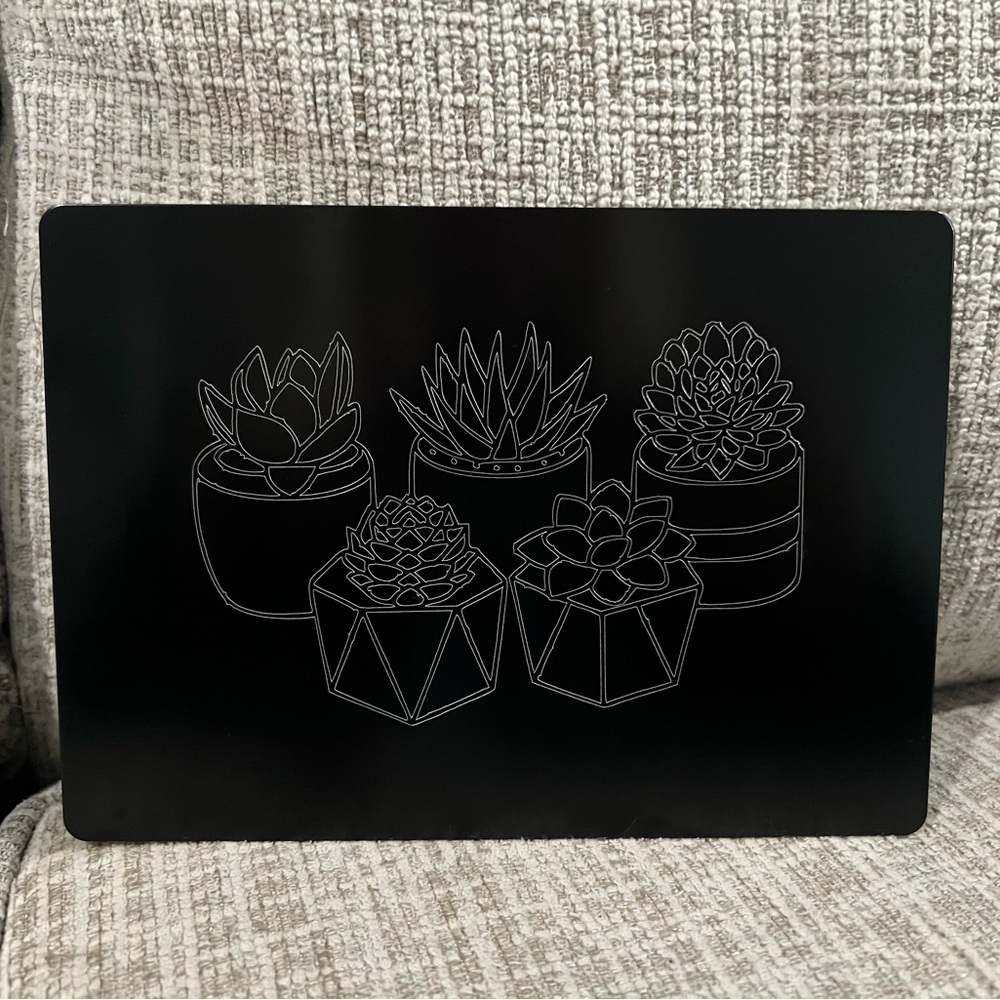 Black Metal Succulent Wall Art